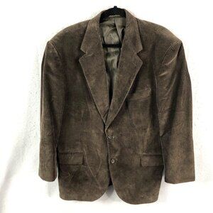 Hunt Valley Sport Coat Mens 44R Brown Corduroy Jacket Blazer Classic Academia